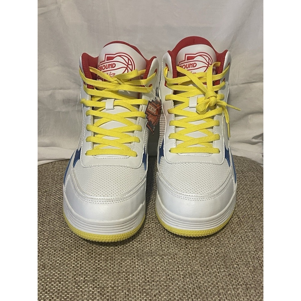 Patrick Ewing Rebound 33 High Sneakers White Blue Yellow Red • New With Tags